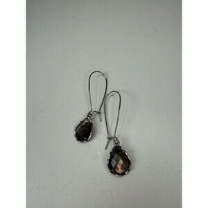 Kendra Scott Silver Teardrop Iridescent Shell Dangle Earrings